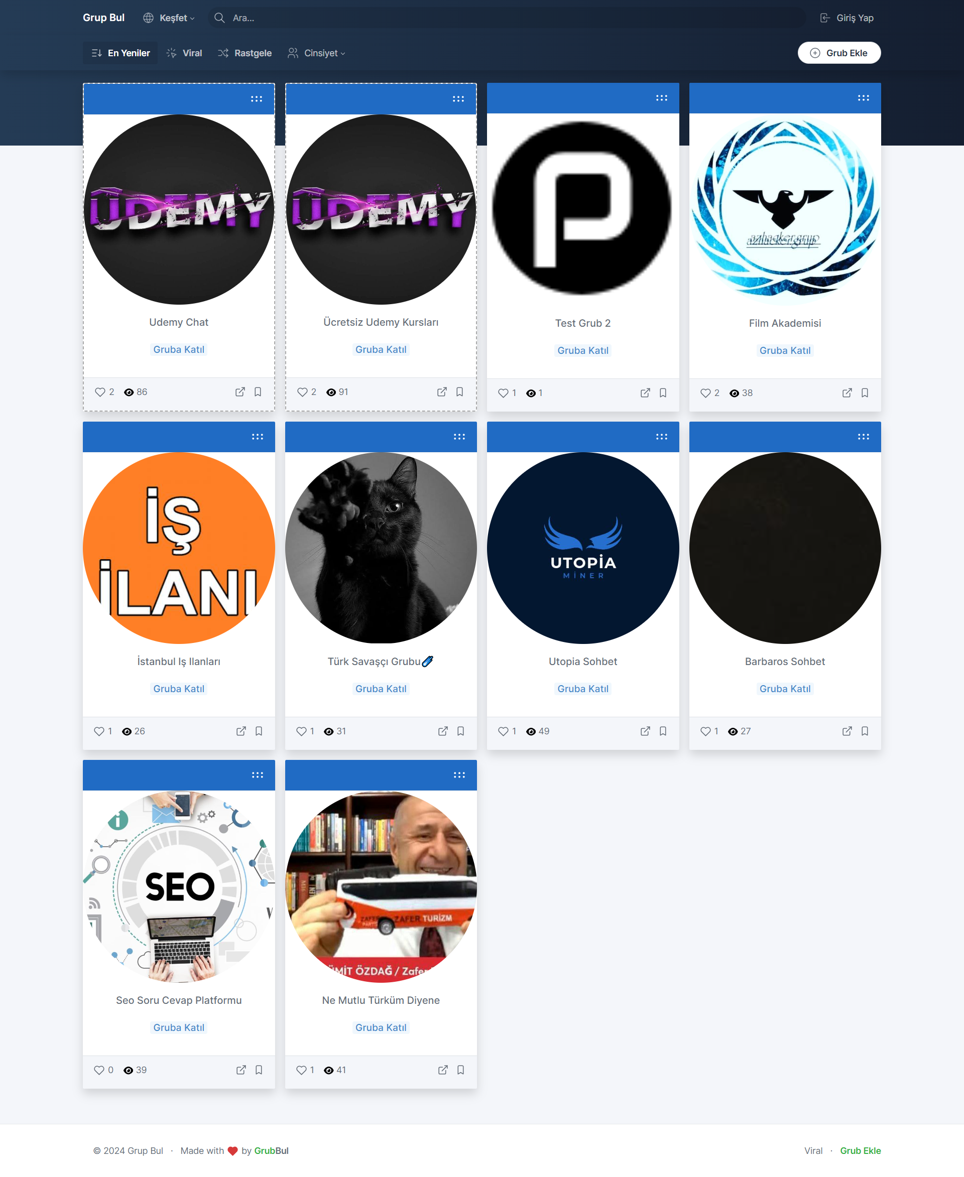 Telegram, WhatsApp ve Discord Gruplarını Paylaş!
